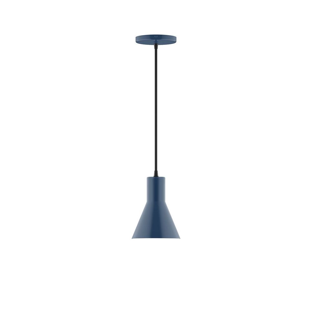 Montclair Lightworks PEB436-50 6" Axis Flared Cone Pendant Navy Finish